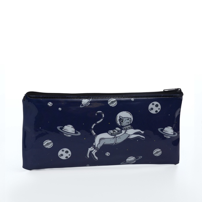 Косметичка-пенал на молнии, цвет синий Косметичка-пенал на молнии, цвет синий