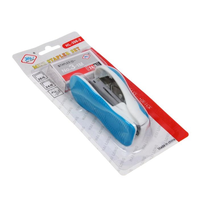 Степлер №24/6 и скобы №24/6, блистер, МИКС Степлер №24/6 и скобы №24/6, блистер, МИКС