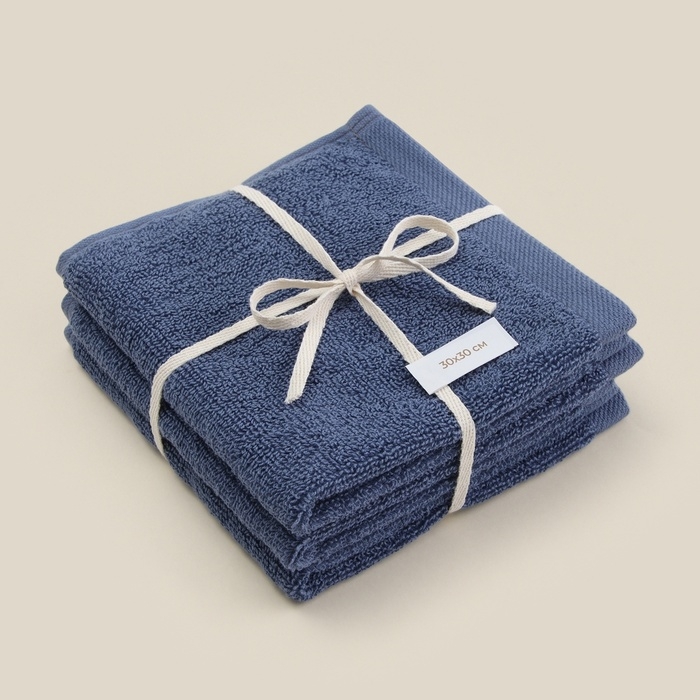 Набор салфеток SL HOME: Basic Набор салфеток SL HOME: Basic "Ривьера" 30х30 см - 3 шт., 100% хлопок, 530 г/м2