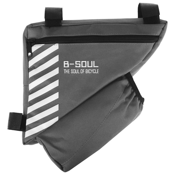 Велосумка подрамная с отсеком для бутылки, цвет серый Велосумка подрамная с отсеком для бутылки, цвет серый