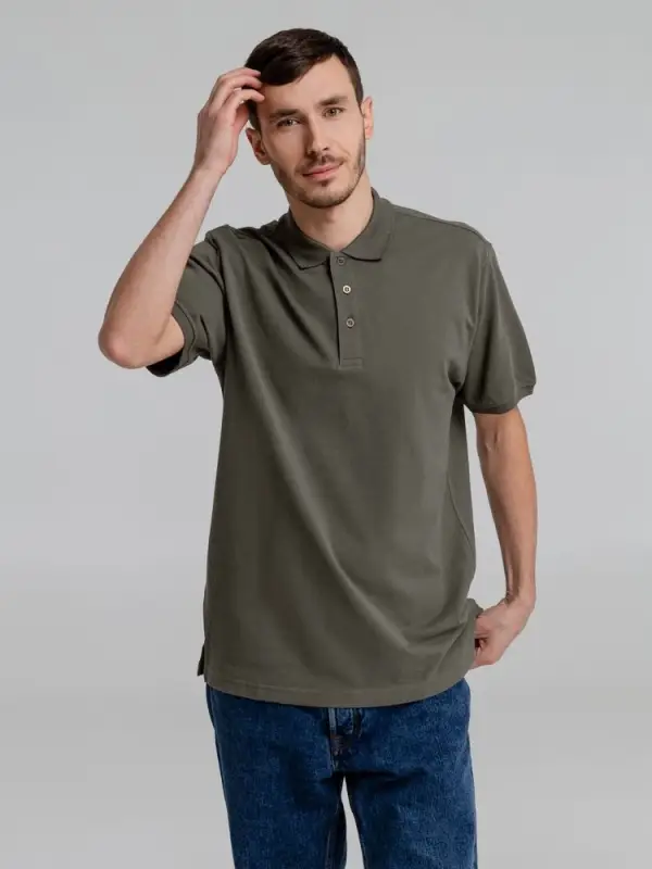 Рубашка поло мужская Neptune темно-серая, размер S