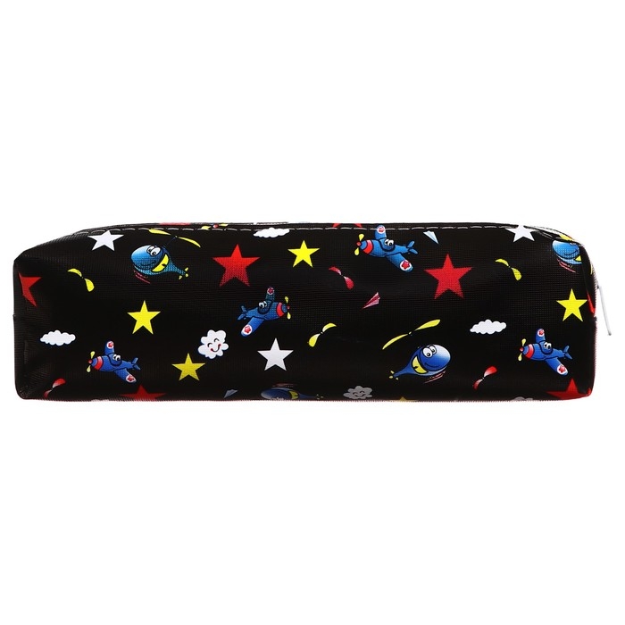 Пенал школьный на молнии Calligrata Пенал школьный на молнии Calligrata "Самолеты", чёрный