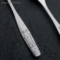 Вилка детская столовая &laquo;Антошка&raquo;, длина 17,5 см, толщина 2 мм, цвет серебряный