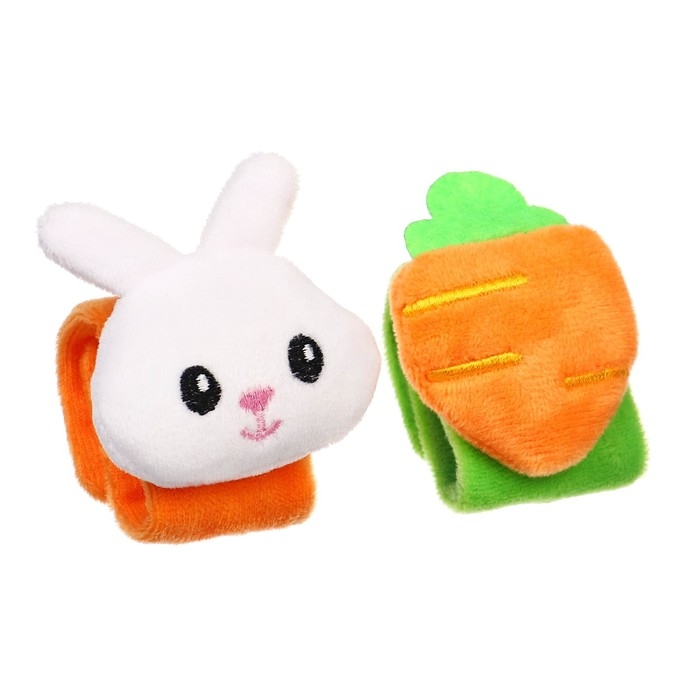 Набор погремушек-браслетов на ручку &laquo;Зайка&raquo; набор 2 шт, Крошка Я