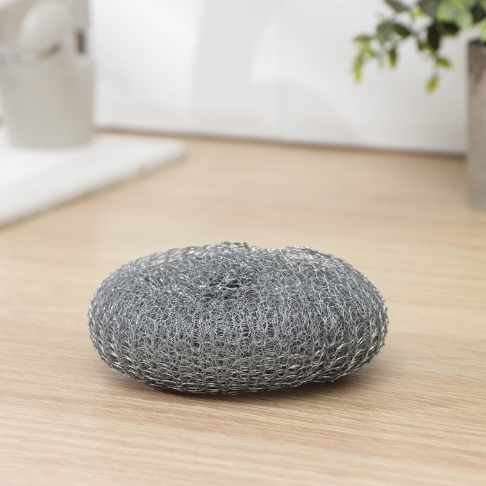 Губка для посуды металлическая Raccoon, плетёная, оцинкованная, 40 гр Губка для посуды металлическая Raccoon, плетёная, оцинкованная, 40 гр