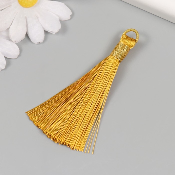 Декор для творчества текстиль "Кисть. Оливия" охра набор 2 шт 8х1,2 см