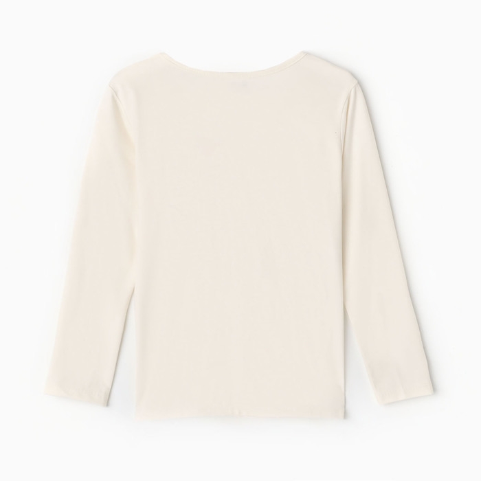 Лонгслив для девочки, цвет молочный, рост 134 см