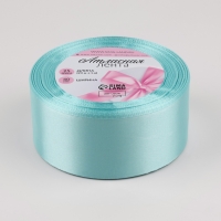 Лента атласная, 40 мм &times; 23 &plusmn; 1 м, цвет голубой №211