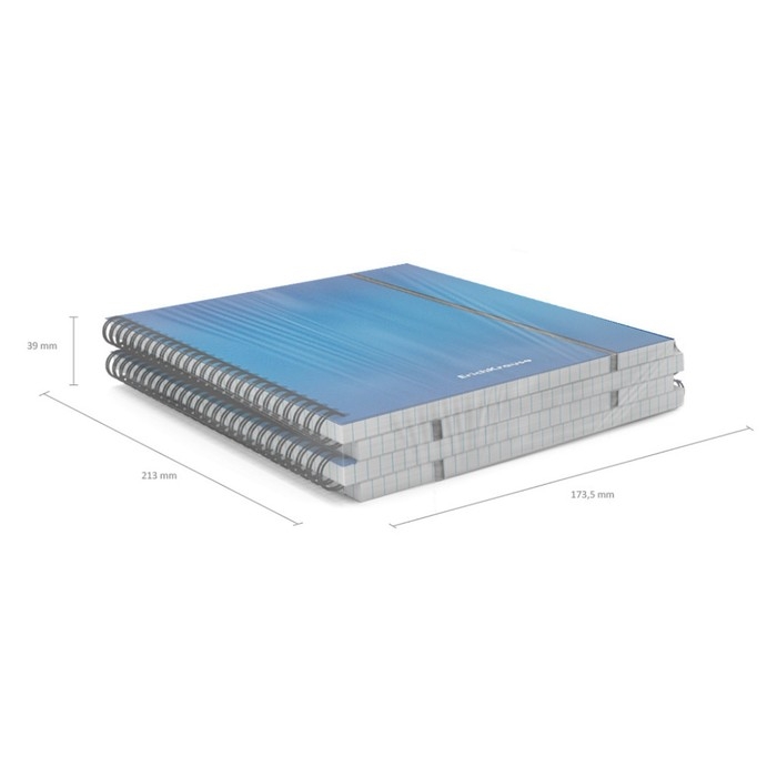 Тетрадь на спирали, 80 листов в клетку, ErichKrause Ice Metallic, пластиковая обложка, на резинке, блок офсет 100% белизна, МИКС Тетрадь на спирали, 80 листов в клетку, ErichKrause Ice Metallic, пластиковая обложка, на резинке, блок офсет 100% белизна, МИКС