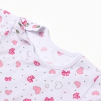 Песочник детский "Алеша", цвет белый/сердечки, рост 74