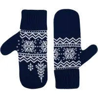 Варежки Elnik, синие с молочно-белым, размер L/XL