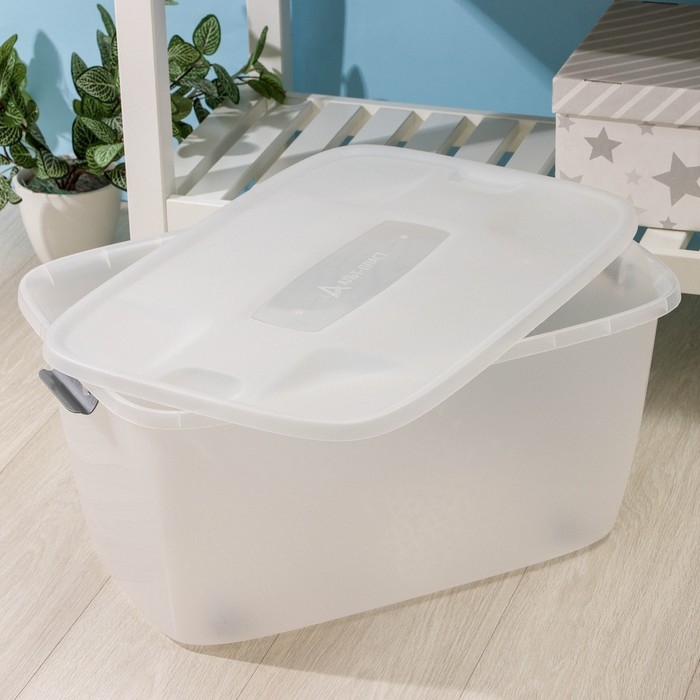 Бокс универсальный, на колёсиках, 46 л, 60&times;40&times;29 см, цвет МИКС