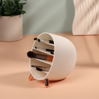 Органайзер для хранения косметики &laquo;Пухлик&raquo;, 5 секций, 14.5&times;10.8&times;12.5 см, цвет розовое золото, белый