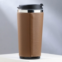 Термостакан в кожзаме &laquo;Настоящий мужик&raquo;, 450 мл