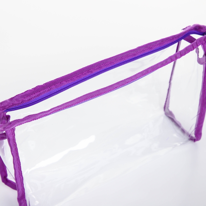 Набор косметичек 2 в 1 на молниях, цвет сиреневый