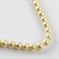 Бусины из стекла, набор 78 шт., размер 1 шт. — 10 мм, цвет белый Бусины из стекла, набор 78 шт., размер 1 шт. — 10 мм, цвет белый