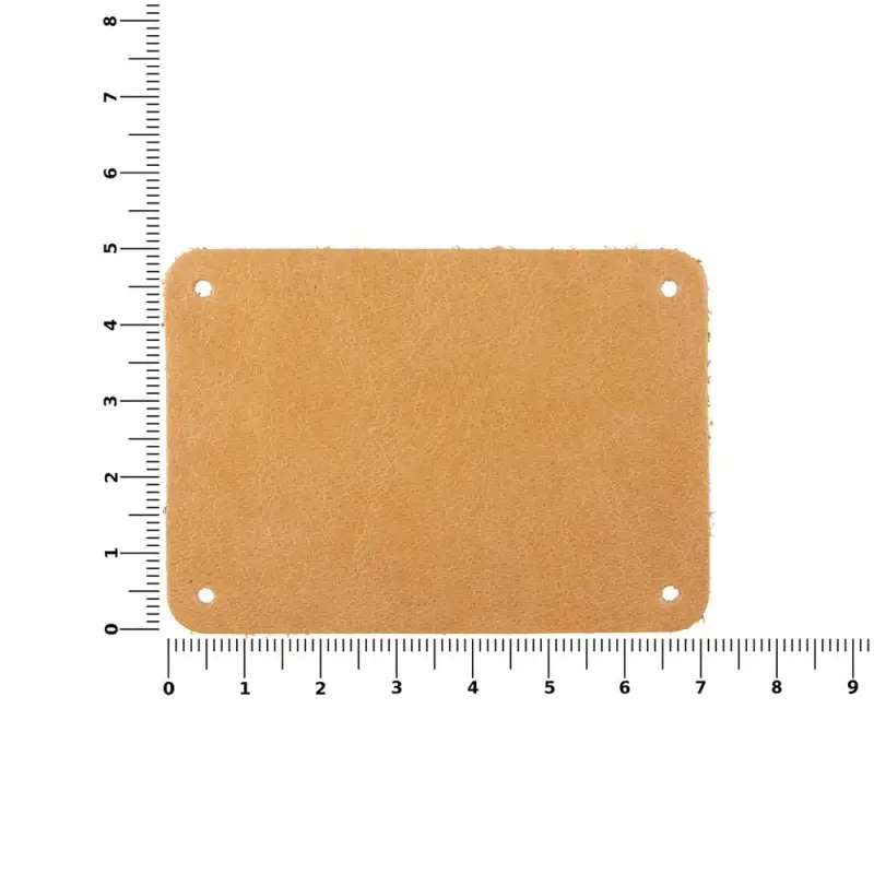 Лейбл кожаный Beta, XL, бежевый Лейбл кожаный Beta, XL, бежевый