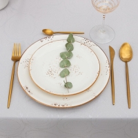 Скатерть Этель "Круги" цв.серебро, 142*220 +/-3 см, 115 &plusmn;10 гр,100%