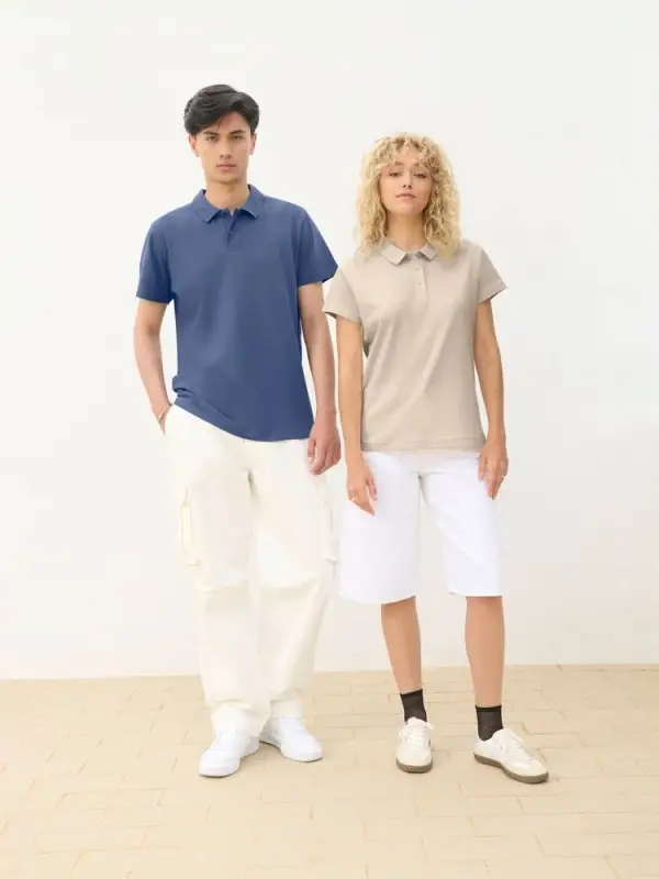 Рубашка поло унисекс Pulse, серо-бежевая, размер XL