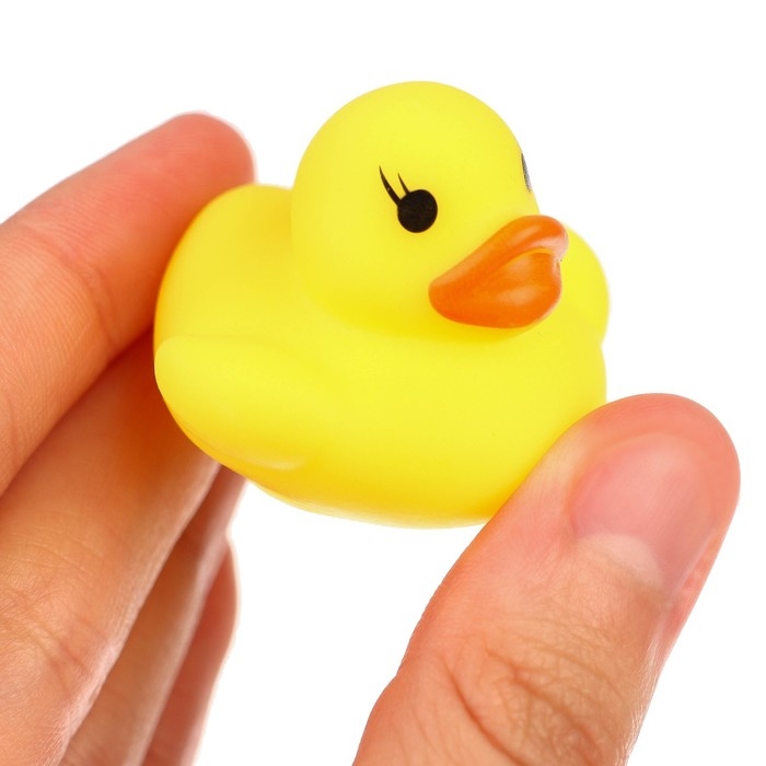 Набор резиновых игрушек для ванны &laquo;Мыльница: Утки&raquo;, 13 см, с пищалкой, 4 шт, Крошка Я
