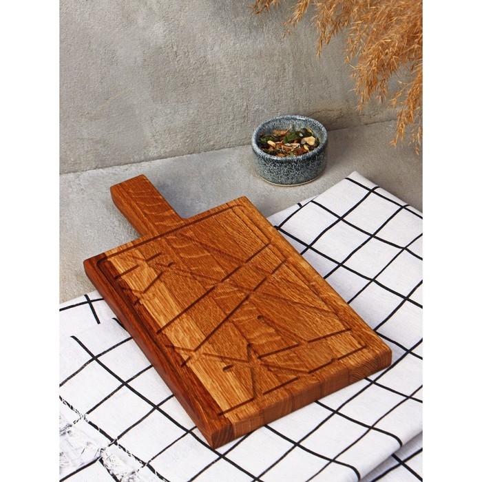 Доска разделочная и для подачи &laquo;Беличе&raquo;, 29&times;15&times;2 см, дуб