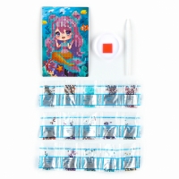 Алмазная мозаика для детей со светящимися стразами &laquo;Милая русалка&raquo;, 10 х 15 см, набор для творчества