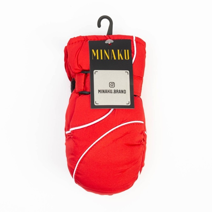 Варежки зимние детские MINAKU, цв.красный, р-р 16 (18 см) Варежки зимние детские MINAKU, цв.красный, р-р 16 (18 см)