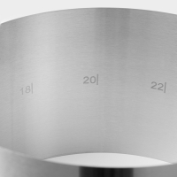 Форма для выпечки с регулировкой размера, 16-28 см, высота 14,5 см, цвет хромированный Форма для выпечки с регулировкой размера, 16-28 см, высота 14,5 см, цвет хромированный