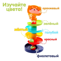 Развивающая пирамидка «Попади в корзину», 6 элементов, МИКС Развивающая пирамидка «Попади в корзину», 6 элементов, МИКС