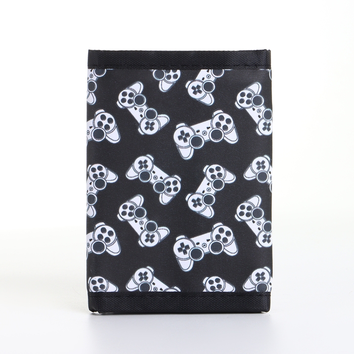 Кошелёк детский на липучке &laquo;Выбражулька&raquo;, цвет чёрный