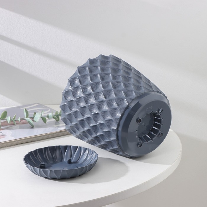 Горшок для цветов с поддоном &laquo;Wave&raquo;, 2,5 л, d=17,5 см, цвет серый