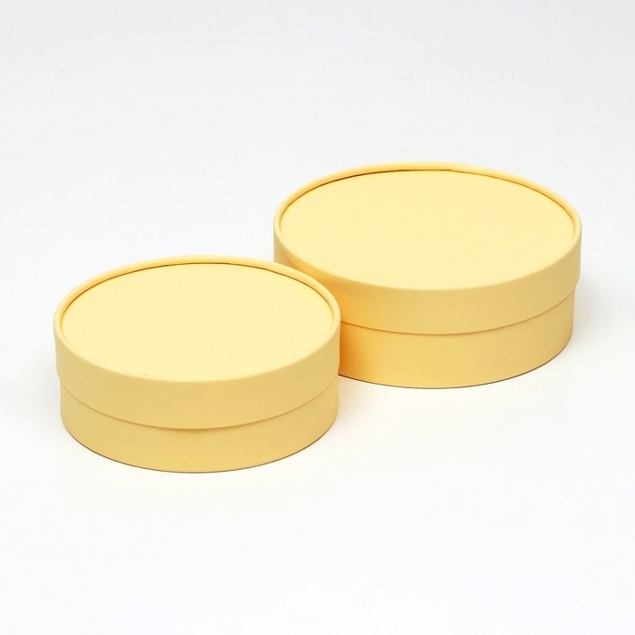 Коробка - тубус 2 в 1, низкие с глухой крышкой Коробка - тубус 2 в 1, низкие с глухой крышкой "Бежевый", 21 х 7 - 18 х 6 см