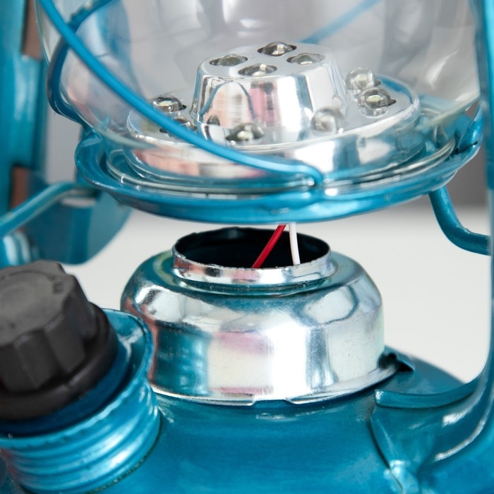 Керосиновая лампа декоративная лазурный 9,5х13,5х18,5 см RISALUX Керосиновая лампа декоративная лазурный 9,5х13,5х18,5 см RISALUX