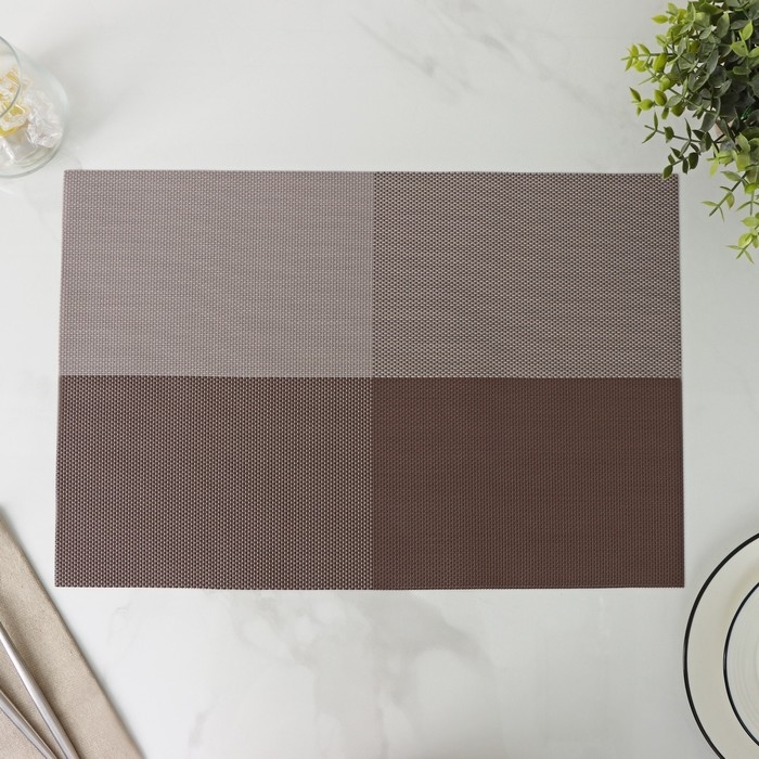 Салфетка сервировочная на стол «Настроение», 45×30 см, цвет коричневый Салфетка сервировочная на стол «Настроение», 45×30 см, цвет коричневый