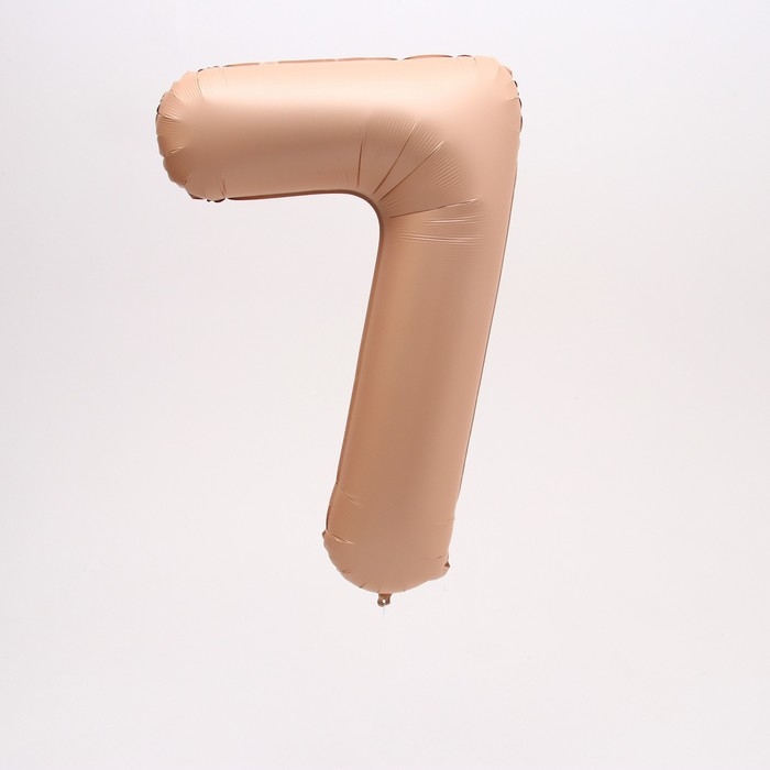Шар фольгированный 40" Цифра 7, цвет &laquo;Карамель&raquo;