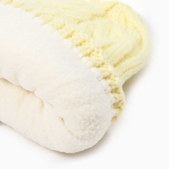 Комплект детский (шапка, снуд), цвет жёлтый, размер 54-56