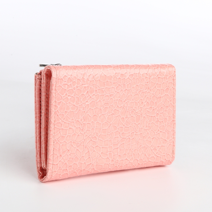 Кошелёк женский на магните, цвет розовый