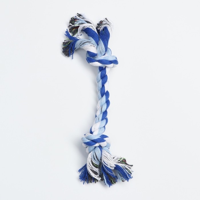 Игрушка канатная Игрушка канатная "2 узла" средняя, до 50 г, до 24 см, микс цветов