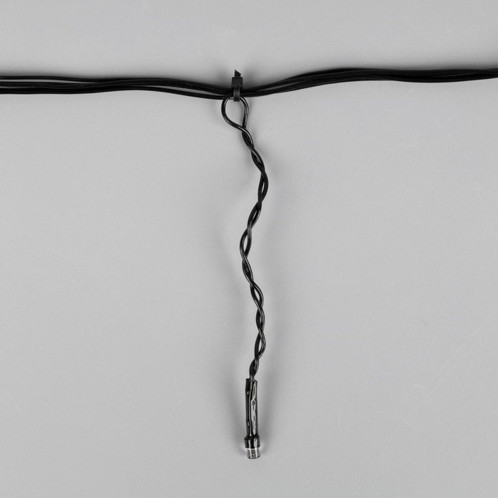 Гирлянда &laquo;Бахрома&raquo; 3 &times; 0.5 м, IP20, тёмная нить, 80 LED, свечение зелёное, 8 режимов, 220 В