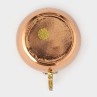 Кружка медная, 450 мл, d= 8 см, h=8,5 см, латунная ручка, с узором, 1 сорт