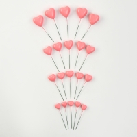 Набор топперов «Сердечки», 12 см, цвет розовый Набор топперов «Сердечки», 12 см, цвет розовый