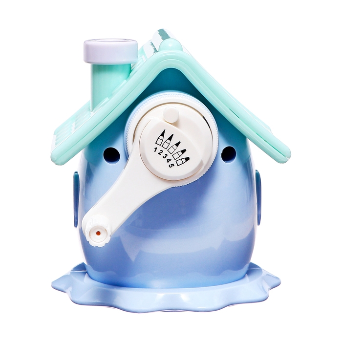 Точилка механическая с контейнером, 5 видов заточки, Домик синий Точилка механическая с контейнером, 5 видов заточки, Домик синий