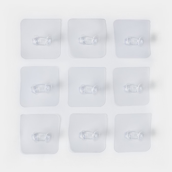 Крючки двойные самоклеящиеся, 10 шт, для бритвы, вилки, полотенец, 5,6&times;5,6 см