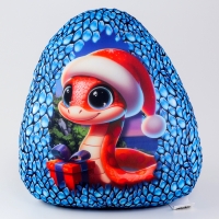 Новый год! Антистресс подушка-игрушка &laquo;Змеиное яйцо&raquo;, голубое