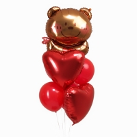 Набор шаров «Мишка. Сердце», латекс, фольга набор 7 шт. Набор шаров «Мишка. Сердце», латекс, фольга набор 7 шт.