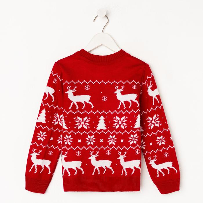 Джемпер вязаный детский KAFTAN Джемпер вязаный детский KAFTAN "New Year" размер 32 (110-116 см)