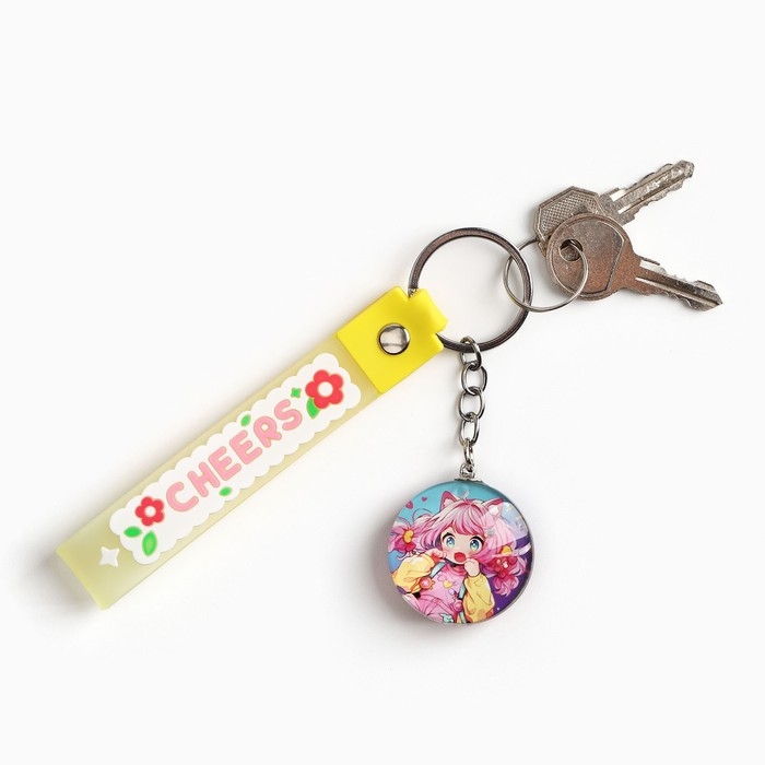 Брелок для ключей детский аниме &laquo;Девочка-кошка&raquo;, 3.5 х 14 см