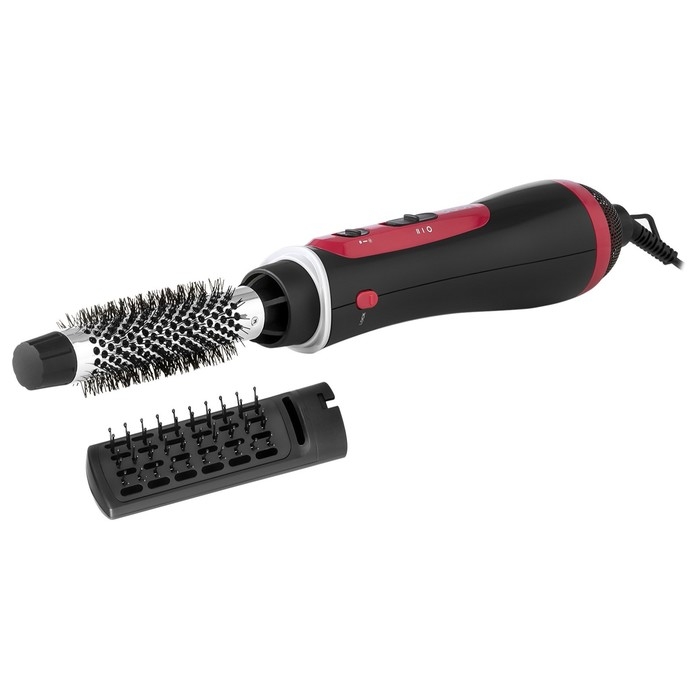 Фен-щётка econ ECO-BH02B, 1000 Вт, 2 режима, чёрно-розовая Фен-щётка econ ECO-BH02B, 1000 Вт, 2 режима, чёрно-розовая