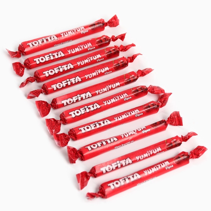 Жевательные конфеты &laquo;Сладкого Нового Года&raquo;, вкус: вишня, 67 г ( 10 шт. х 6, 7 г).