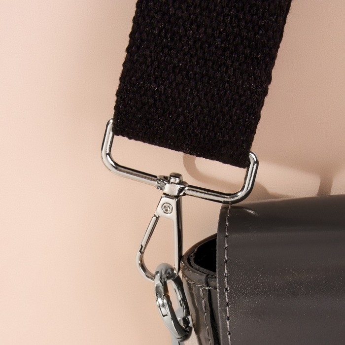 Ручка для сумки, стропа, 139 ± 3 × 3,8 см, цвет чёрный Ручка для сумки, стропа, 139 ± 3 × 3,8 см, цвет чёрный